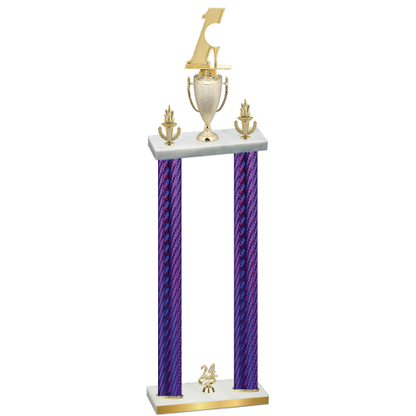 Double Purple Carbon Fiber Year Golf Trophy
