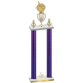 Double Purple Carbon Fiber Third Place Baseball Trophy