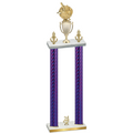 Double Purple Carbon Fiber Year Baseball Trophy