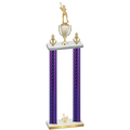 Double Purple Carbon Fiber Third Place Baseball Trophy