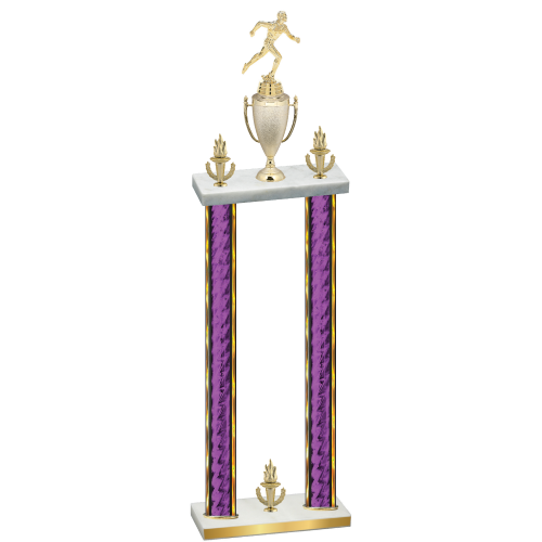 Double Purple Glacier Victory Running Trophy
