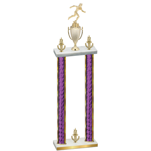 Double Purple Glacier Victory Running Trophy