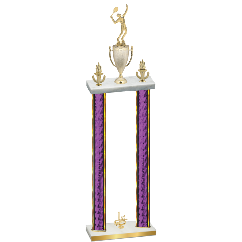 Double Purple Glacier First Place Tennis Trophy