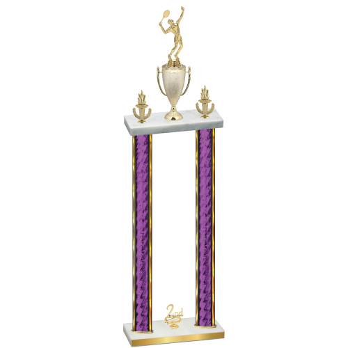 Double Purple Glacier Second Place Tennis Trophy