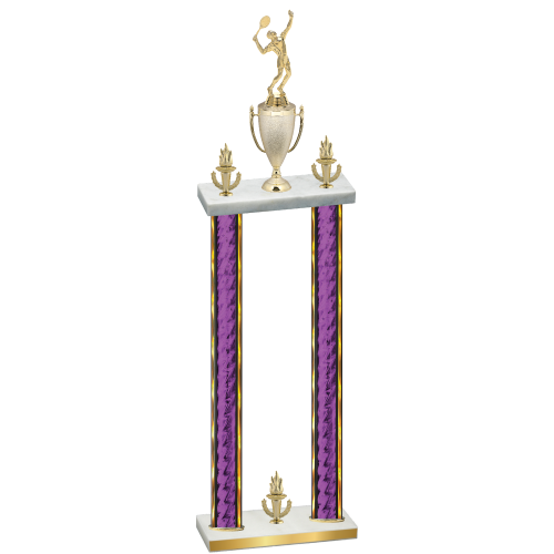 Double Purple Glacier Victory Tennis Trophy