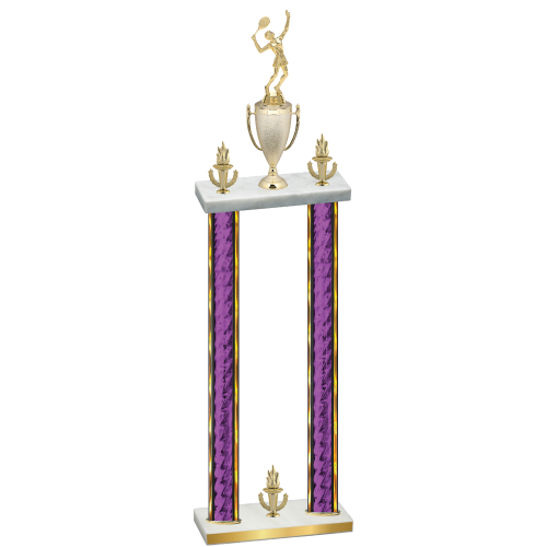 Double Purple Glacier Victory Tennis Trophy