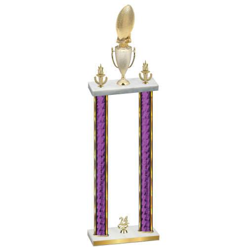 Double Purple Glacier Year Football Trophy