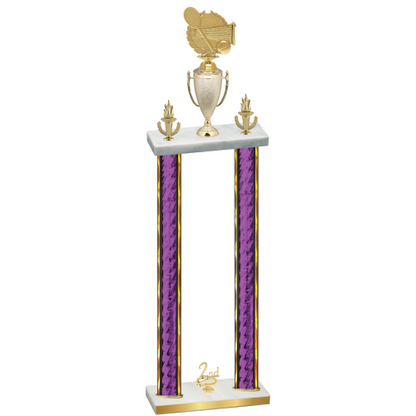 Double Purple Glacier Second Place Tennis Trophy
