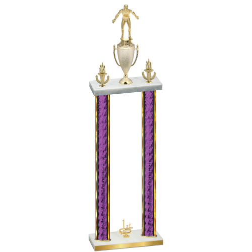 Double Purple Glacier First Place Wrestling Trophy