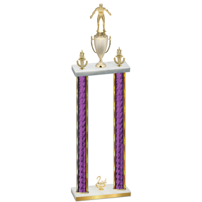 Double Purple Glacier Second Place Wrestling Trophy