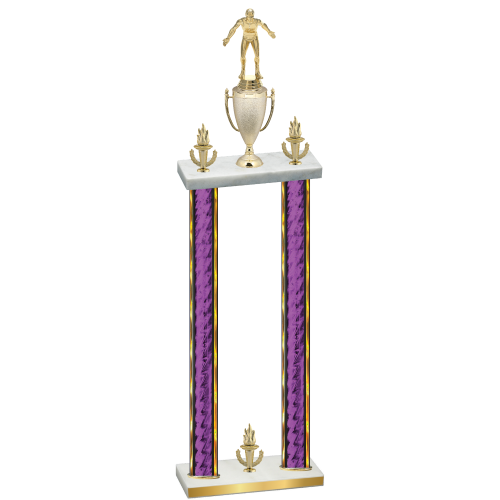Double Purple Glacier Victory Wrestling Trophy