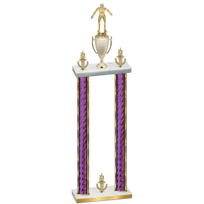 Double Purple Glacier Victory Wrestling Trophy