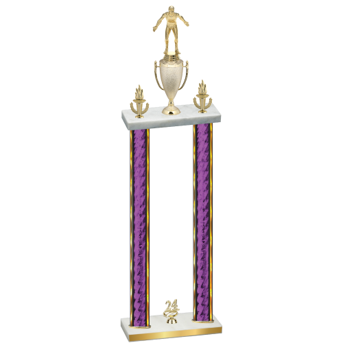 Double Purple Glacier Year Wrestling Trophy
