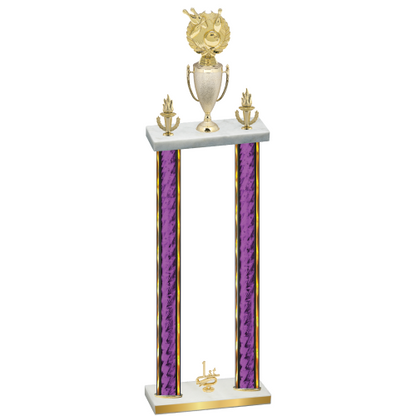 Double Purple Glacier First Place Bowling Trophy