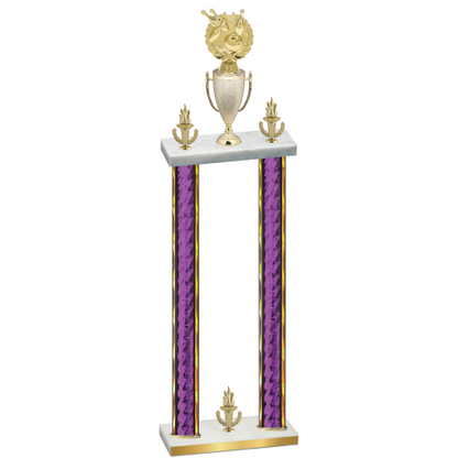 Double Purple Glacier Victory Bowling Trophy
