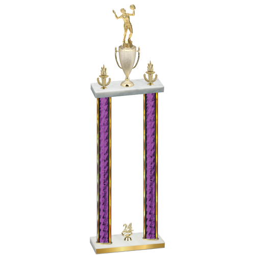 Double Purple Glacier Year Volleyball Trophy