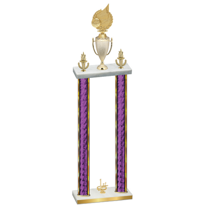 Double Purple Glacier First Place Volleyball Trophy