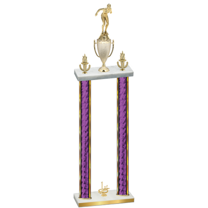 Double Purple Glacier First Place Tennis Trophy