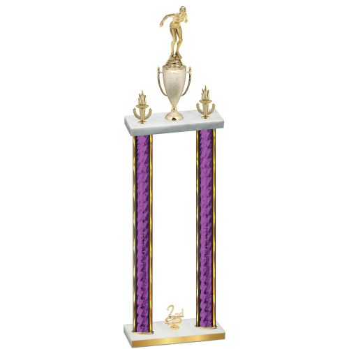 Double Purple Glacier Second Place Tennis Trophy