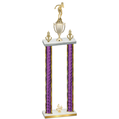 Double Purple Glacier Fourth Place Tennis Trophy