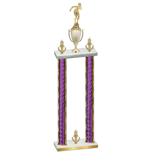 Double Purple Glacier Victory Tennis Trophy