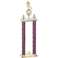 Double Purple Glacier Fourth Place Football Trophy