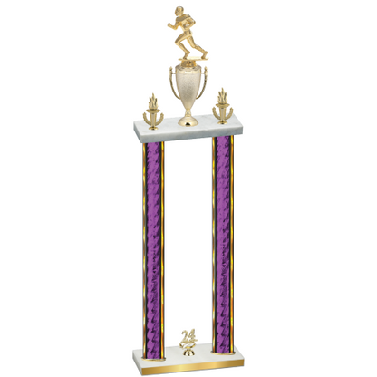 Double Purple Glacier Year Football Trophy