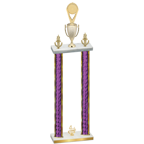 Double Purple Glacier Fourth Place Insert Trophy