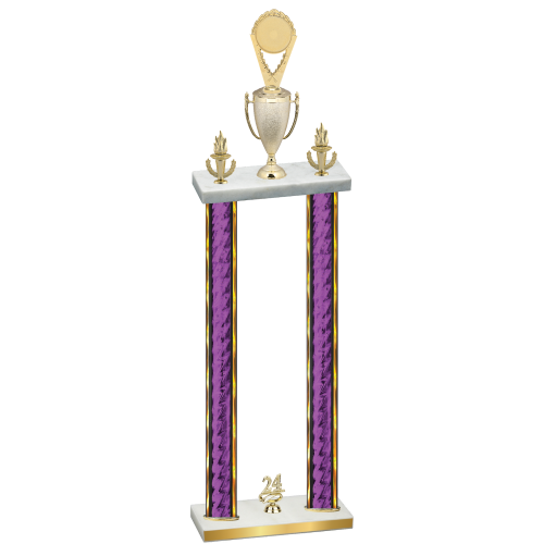 Double Purple Glacier Year Insert Trophy