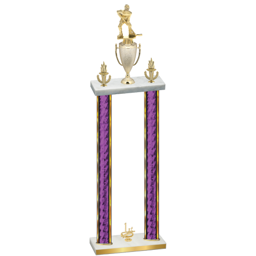 Double Purple Glacier First Place Hockey Trophy