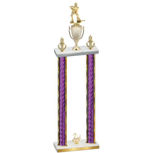 Double Purple Glacier Second Place Hockey Trophy
