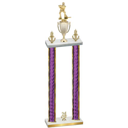 Double Purple Glacier Year Hockey Trophy