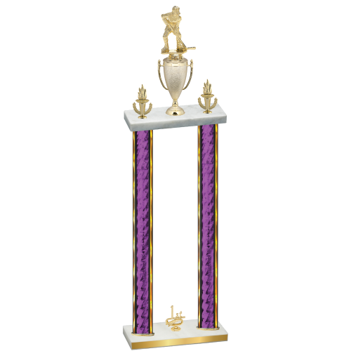 Double Purple Glacier First Place Hockey Trophy