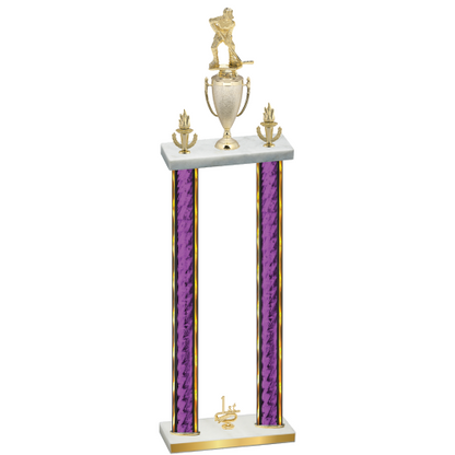 Double Purple Glacier First Place Hockey Trophy