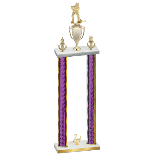 Double Purple Glacier Second Place Hockey Trophy