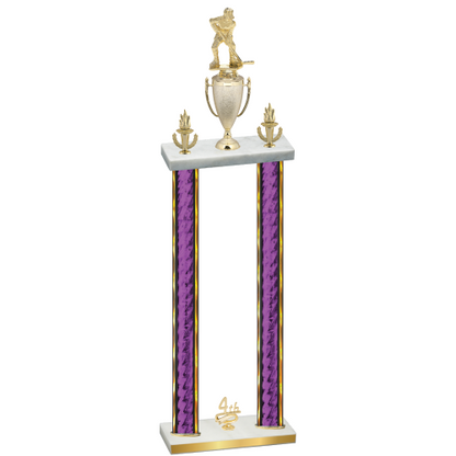 Double Purple Glacier Fourth Place Hockey Trophy