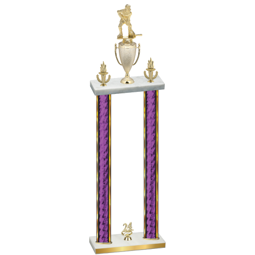 Double Purple Glacier Year Hockey Trophy