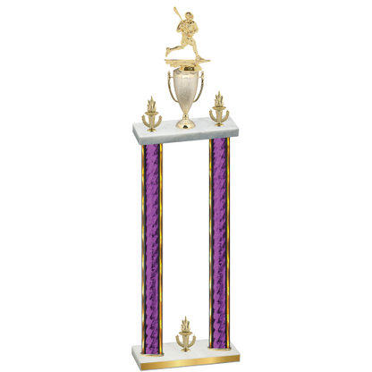 Double Purple Glacier Victory Lacrosse Trophy