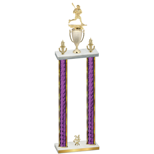 Double Purple Glacier Year Lacrosse Trophy