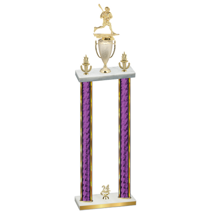 Double Purple Glacier Year Lacrosse Trophy