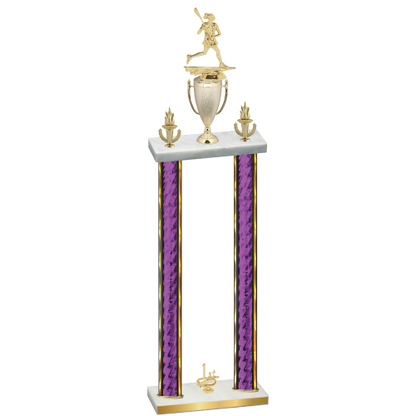 Double Purple Glacier First Place Lacrosse Trophy