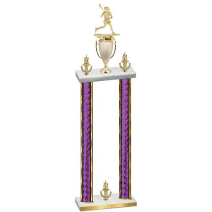 Double Purple Glacier Victory Lacrosse Trophy