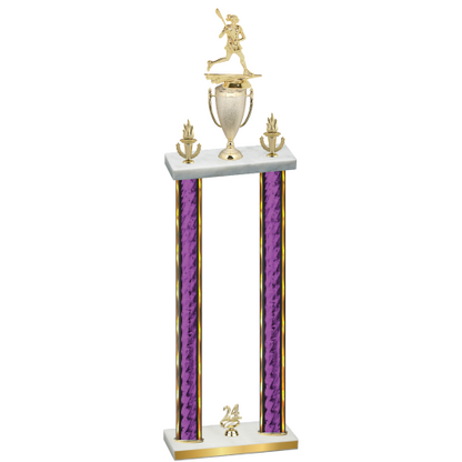 Double Purple Glacier Year Lacrosse Trophy