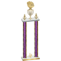 Double Purple Glacier Fourth Place Basketball Trophy