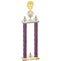 Double Purple Glacier Victory Pickleball Trophy