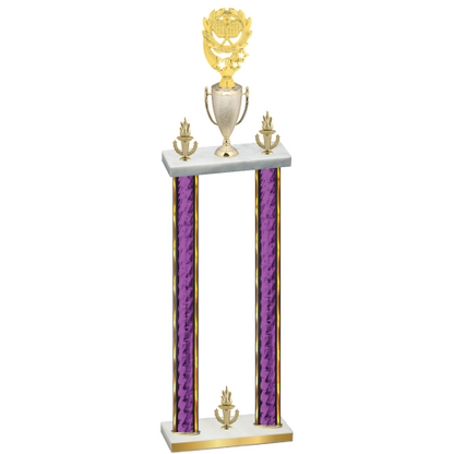 Double Purple Glacier Victory Pickleball Trophy