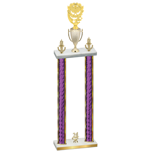 Double Purple Glacier Year Pickleball Trophy