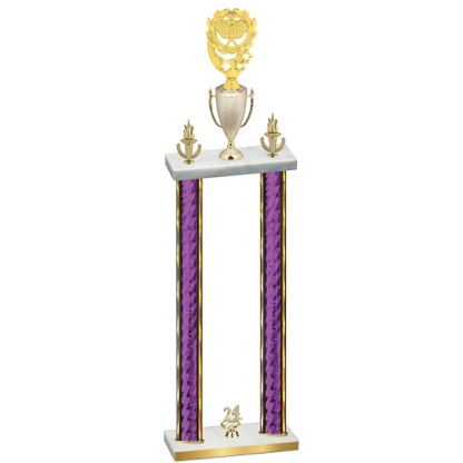 Double Purple Glacier Year Pickleball Trophy