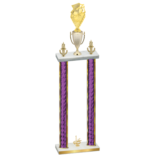 Double Purple Glacier First Place Pickleball Trophy