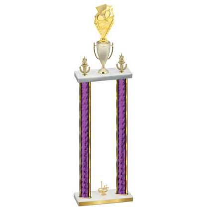 Double Purple Glacier First Place Pickleball Trophy